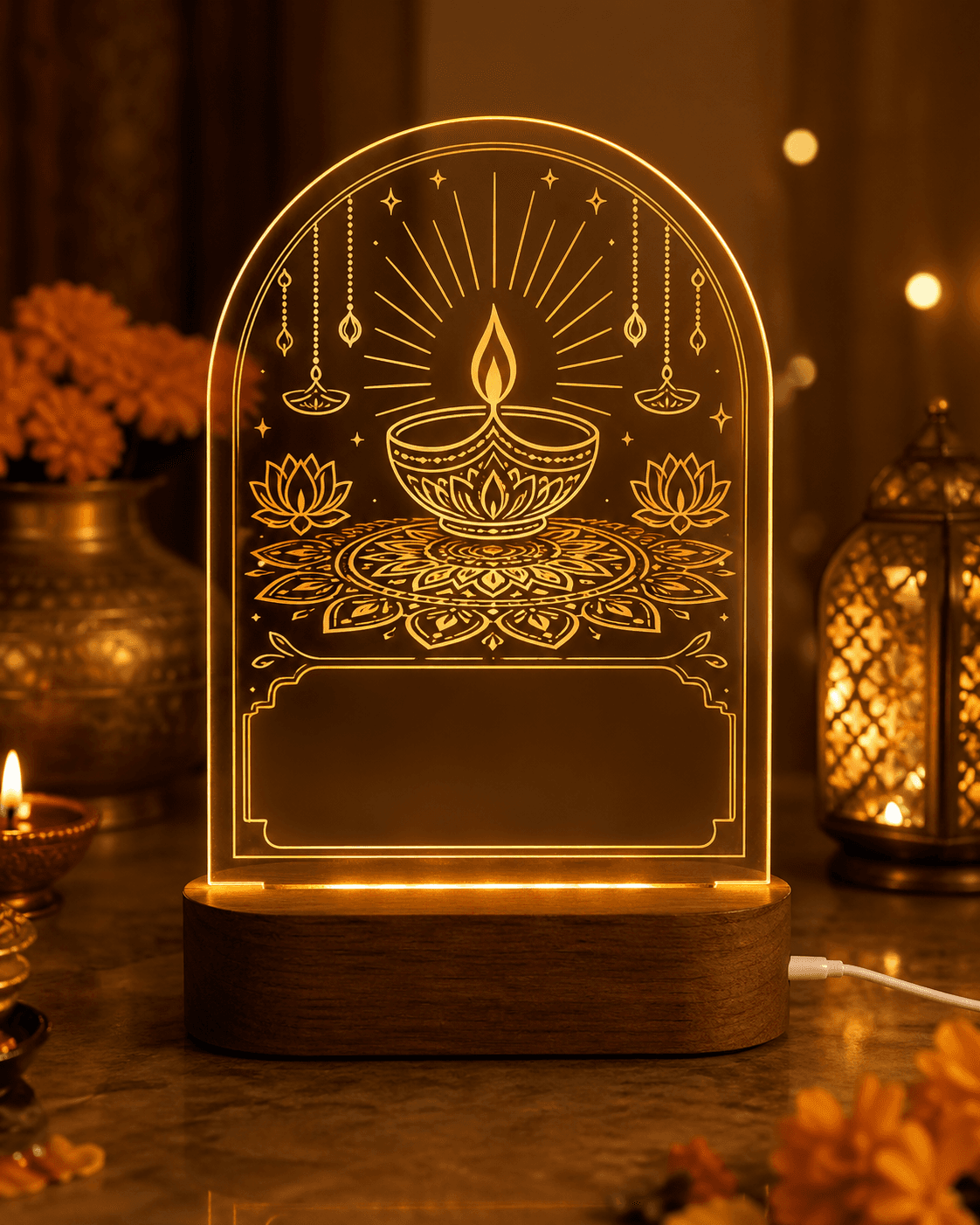 Name, Monogram, and Room Decor Lamps Design 3